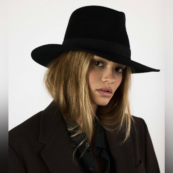 Janessa Leone Luca Packable Hat in BLACK main image 7